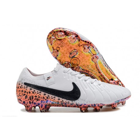 Nike Tiempo Legend 10 Elite FG Nouvel Blanc Noir Orange