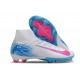 Nike Air Zoom Mercurial Superfly 10 Elite FG Blanc Bleu Rose