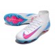 Nike Air Zoom Mercurial Superfly 10 Elite FG Blanc Bleu Rose