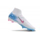 Nike Air Zoom Mercurial Superfly 10 Elite FG Blanc Bleu Rose