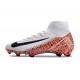 Nike Air Zoom Mercurial Superfly 10 Elite FG Blanc Orange Noir