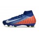 Nike Zoom Mercurial Superfly X Elite FG Neuf Bleu Orange Blanc