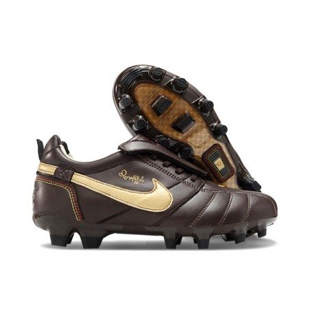 Chaussure Nike Tiempo Legend X Elite FG Ronaldo Marron Or