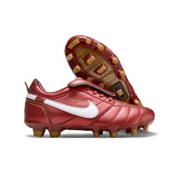 Chaussure Nike Tiempo Legend X Elite FG R10 Rouge Blanc